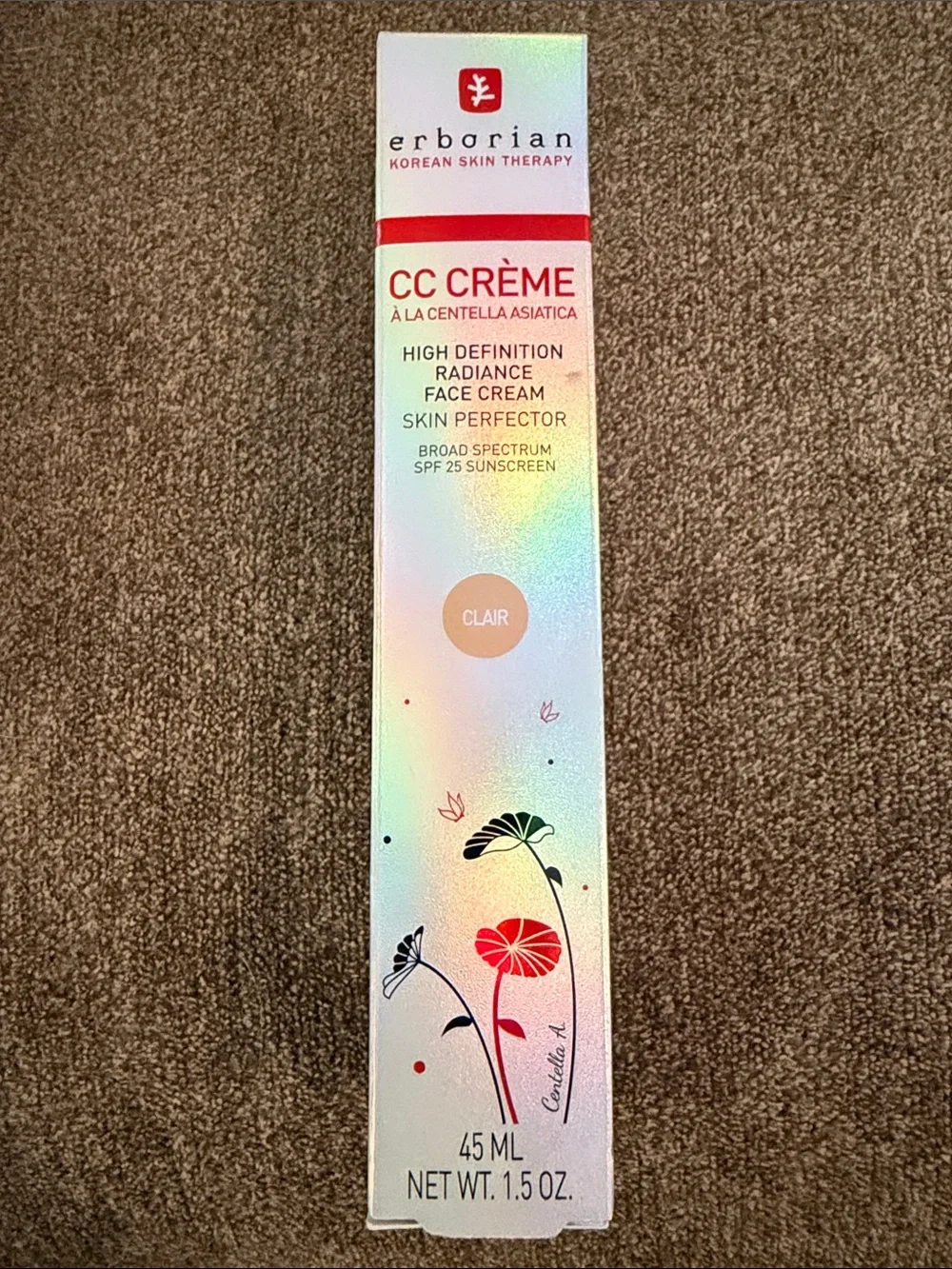 Erborian CC Crème Radiance Face Cream - Clair (Fair) NIB 45ml
